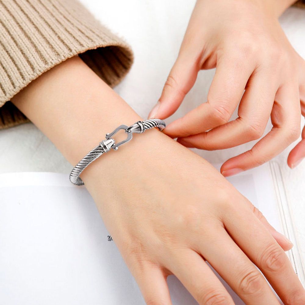 Dylan - Meléche - braselets - Dylan Stainless Steel C-Shaped Bracelet 16.1g | Meléche Meléche