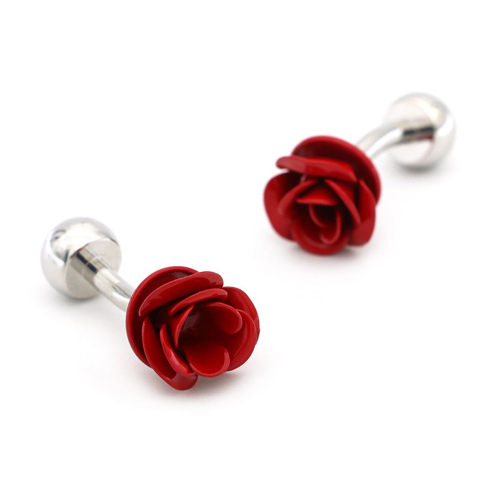 French Rose Cufflinks - Meléche - Cufflinks - French Rose Cufflinks - Rich lifestyles | Meléche Jewelry Meléche