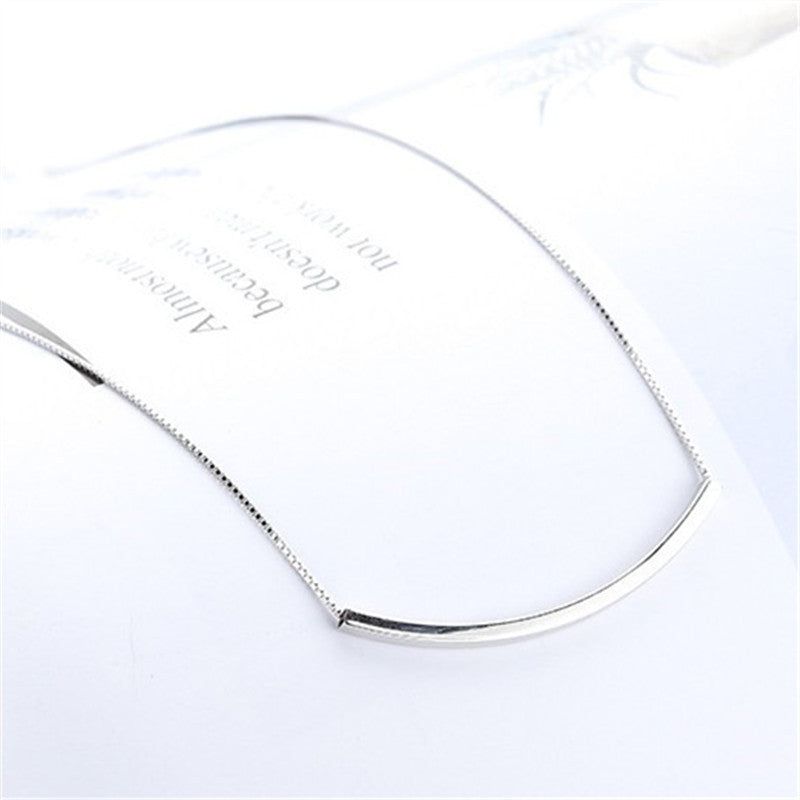 Lily Smiley - Meléche - Necklaces - Chic Lily Smiley Chrome Jewelry Necklace - Silver Smile Pendant Meléche