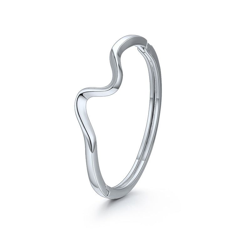 Neo - Meléche - bangles - Neo Golden Bangle Wave Style Stainless steel 3 Color Tones Meléche