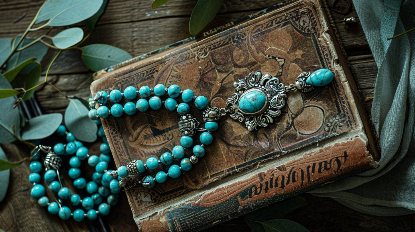 turquoise & Tanzanite meleche jewelry Journal