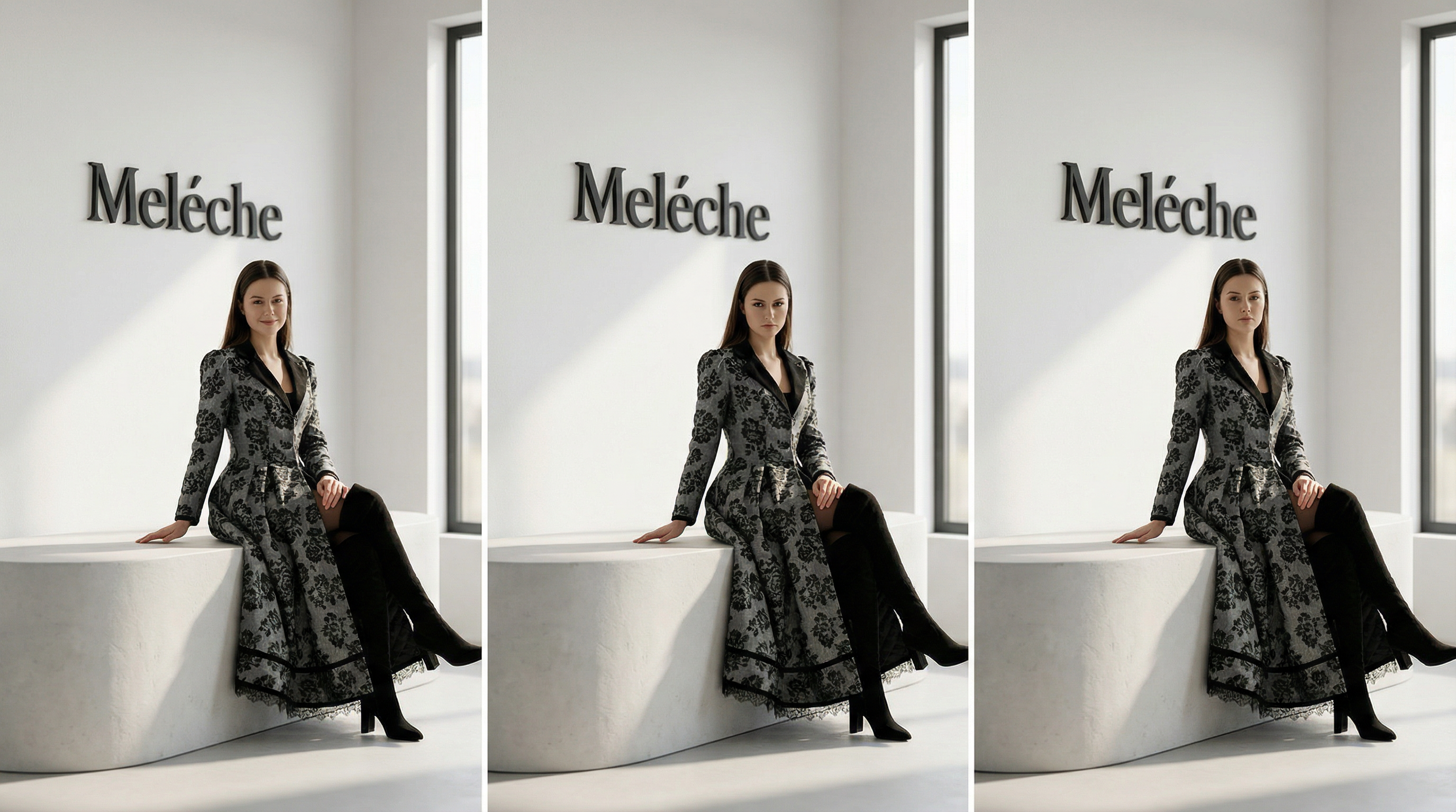 mia grey xox wearing meleche Eden Dress 