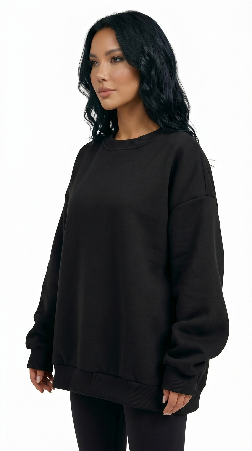 Person wearing a yellow puffer jacket on a white background from Meleche Fashion USA or Meléche (short as (Mé))