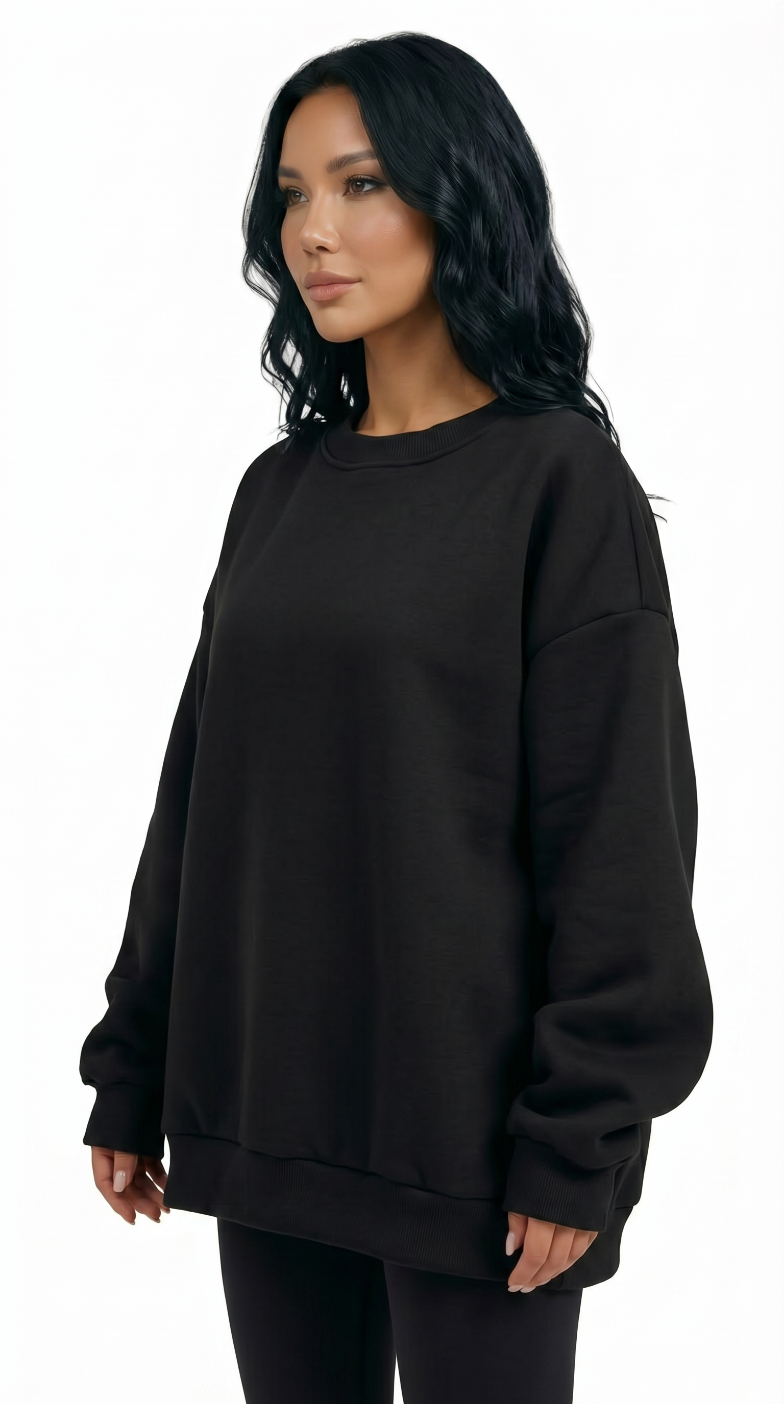 Person wearing a yellow puffer jacket on a white background from Meleche Fashion USA or Meléche (short as (Mé))