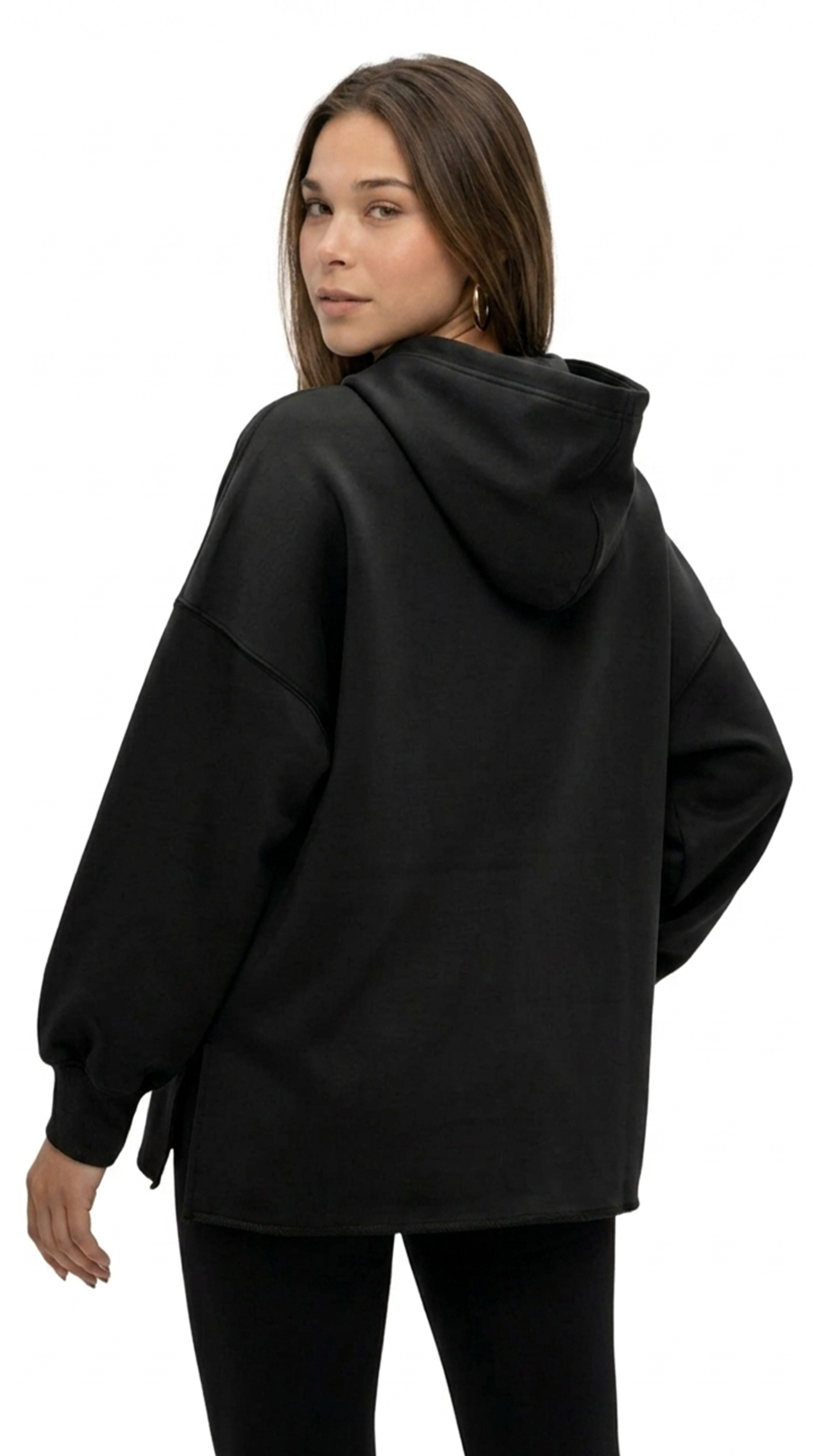 Person wearing a black hoodie from Meleche or Meléche (short as (Mé))