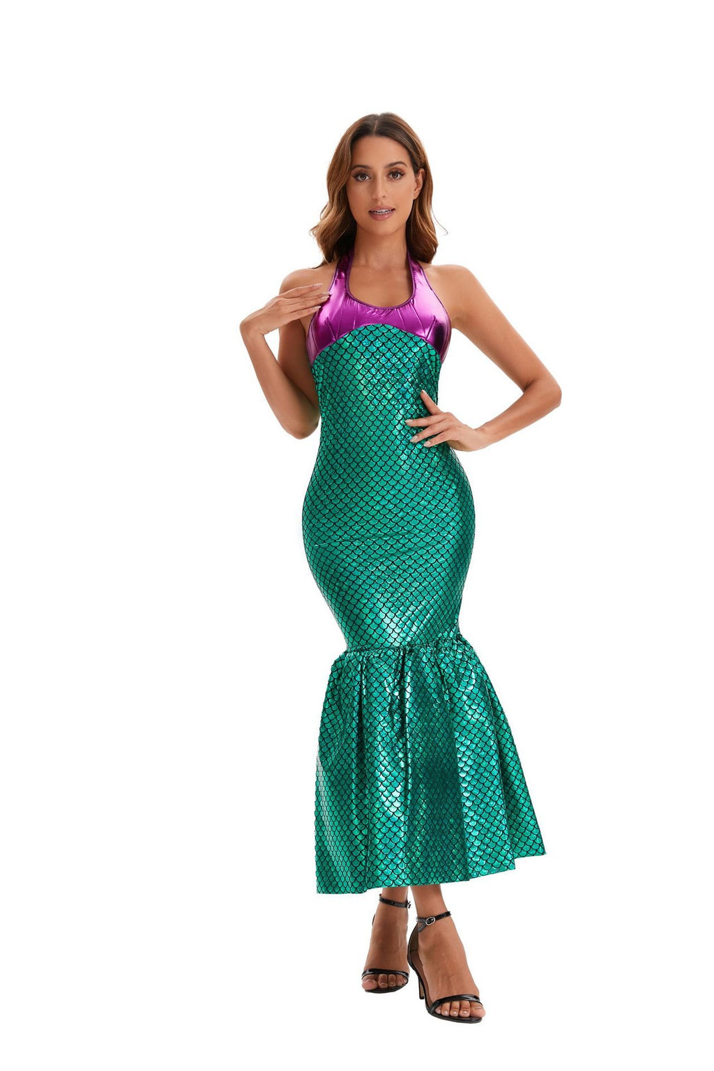 Halloween Costume Mermaid Princess Long Dress