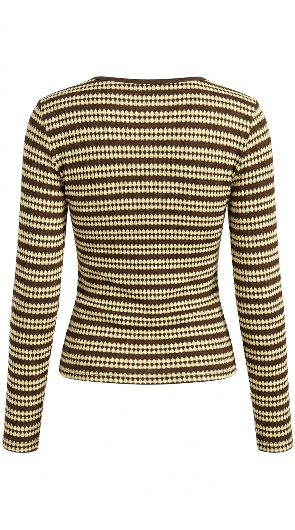 Striped long-sleeve top on a white background from Meleche or Meléche (short as (Mé))