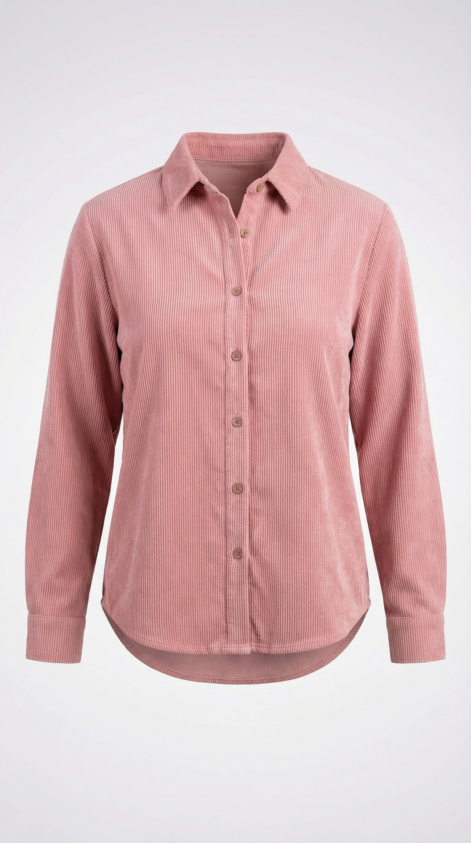 Pink button-up shirt on a white background from Meleche or Meléche (short as (Mé))