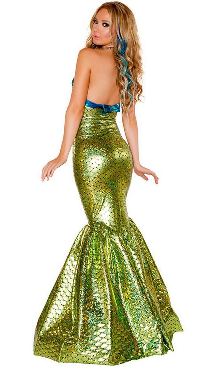 Halloween Costume Mermaid Princess Long Dress