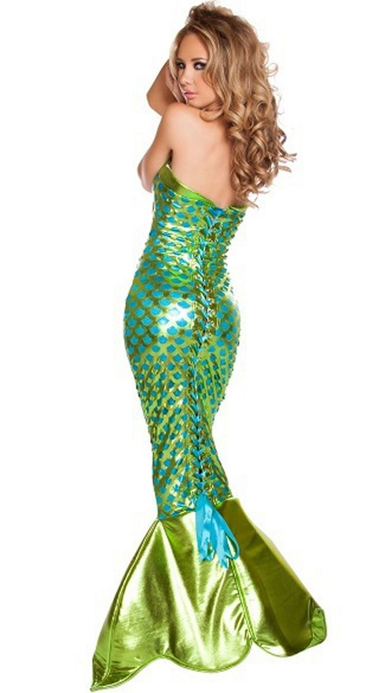 Halloween Costume Mermaid Princess Long Dress