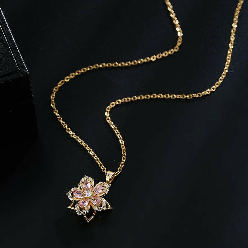 Beautiful Aarti Flower Pendant showcasing floral artistry Meléche Jewelry  USA 2 Meléche