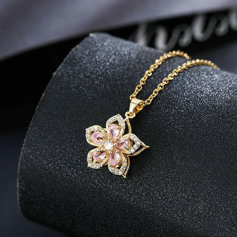 Beautiful Aarti Flower Pendant showcasing floral artistry Meléche Jewelry  USA 5 Meléche