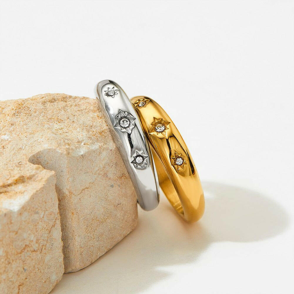 Amadeus - Meléche - ring -  Amadeus Golden Zircon Ring | Meléche USA