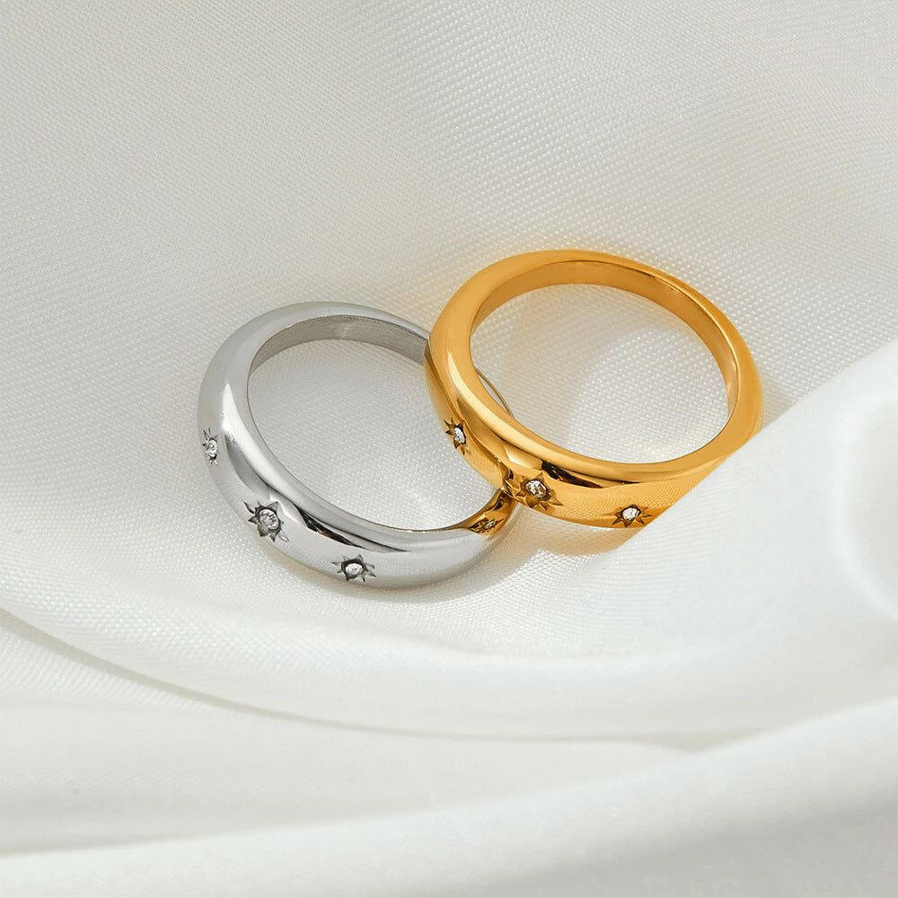 Amadeus - Meléche - ring -  Amadeus Golden Zircon Ring | Meléche USA