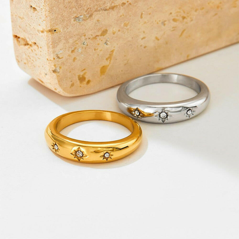 Amadeus - Meléche - ring -  Amadeus Golden Zircon Ring | Meléche USA