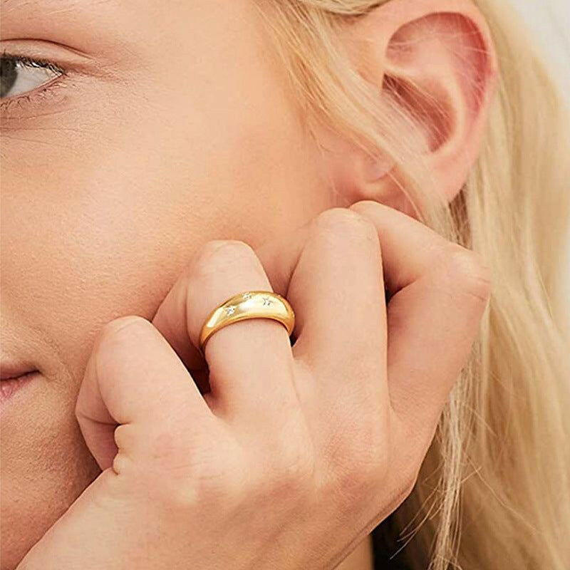 Amadeus - Meléche - ring -  Amadeus Golden Zircon Ring | Meléche USA