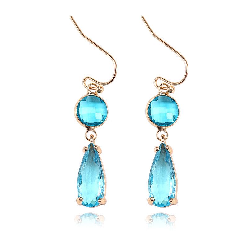 Amaya - Meléche - earring -  Amaya Copper Earring Jewelry with Crystal Stone 
