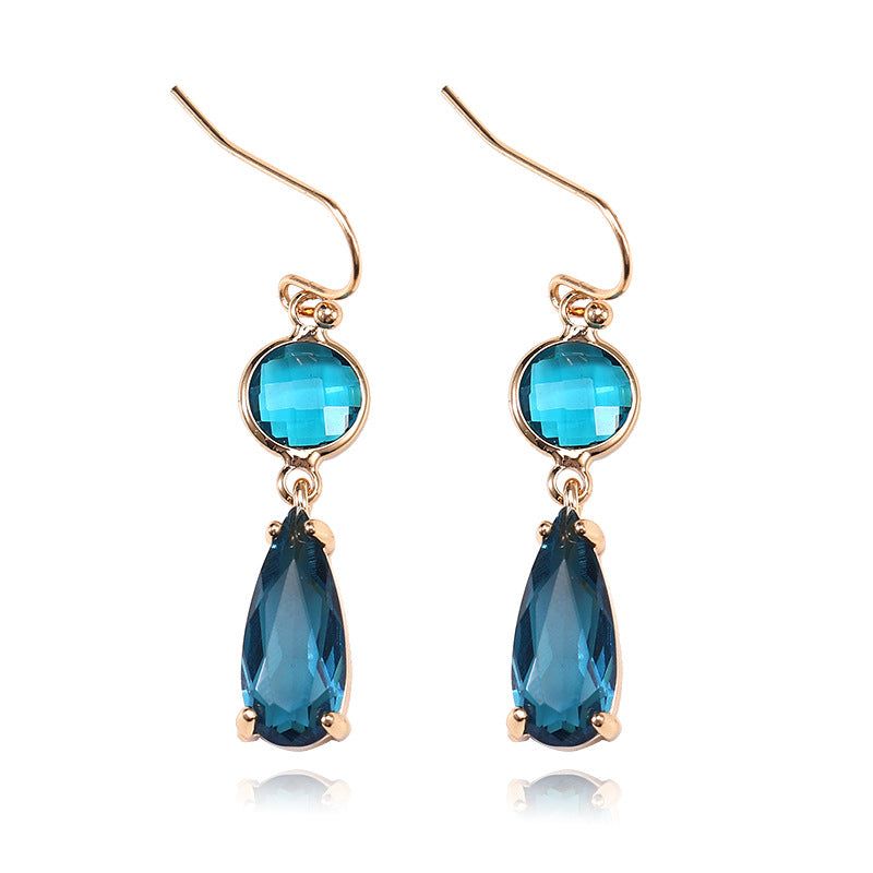 Amaya - Meléche - earring -  Amaya Copper Earring Jewelry with Crystal Stone 
