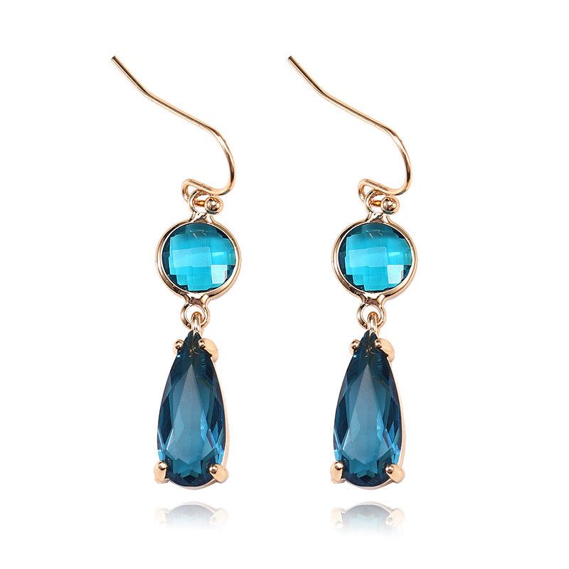 Amaya - Meléche - earring -  Amaya Copper Earring Jewelry with Crystal Stone  Meléche