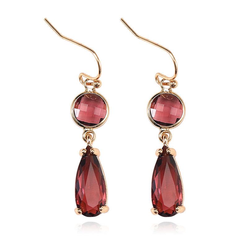 Amaya - Meléche - earring -  Amaya Copper Earring Jewelry with Crystal Stone 