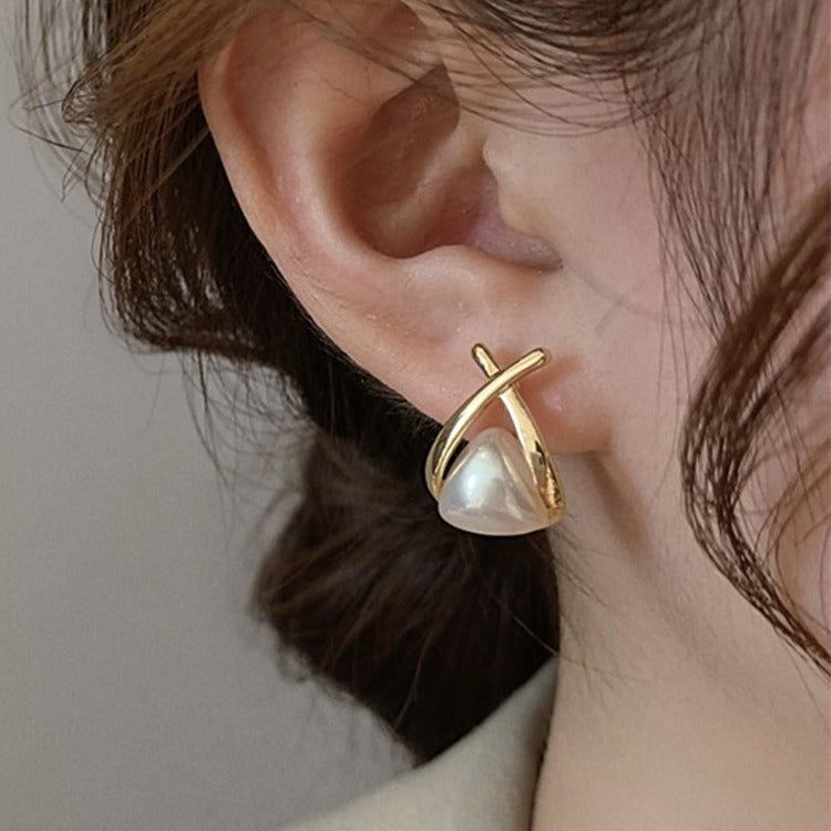 Arlet - Meléche - earring -  Arlet Copper & Pearl Earring - 10.4 g | Meléche 