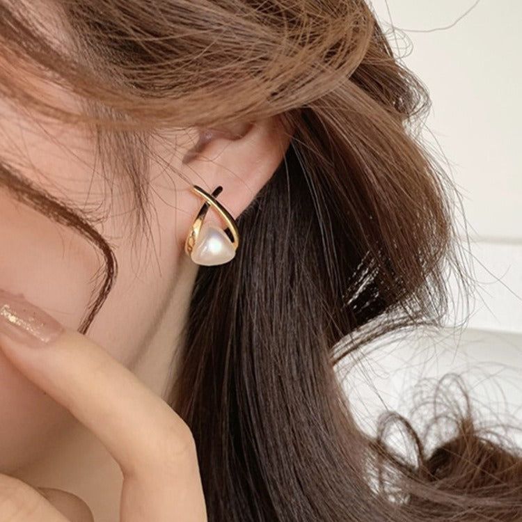 Arlet - Meléche - earring -  Arlet Copper & Pearl Earring - 10.4 g | Meléche 