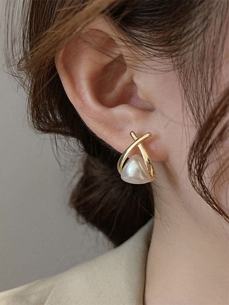 Arlet - Meléche - earring -  Arlet Copper & Pearl Earring - 10.4 g | Meléche 