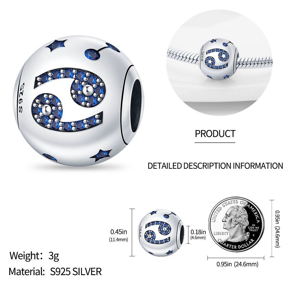 Astrological - Meléche - braselets -  Astrological beads S925 sterling silver bracelet