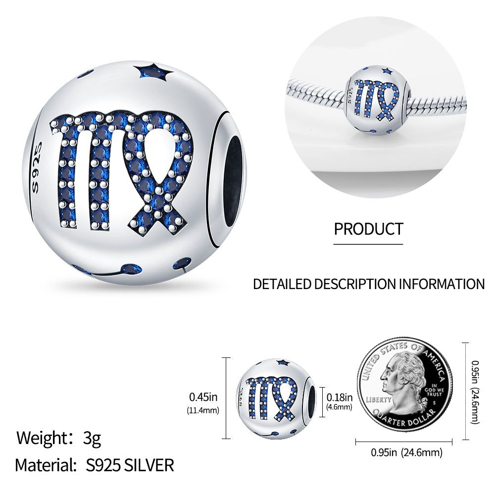 Astrological - Meléche - braselets -  Astrological beads S925 sterling silver bracelet