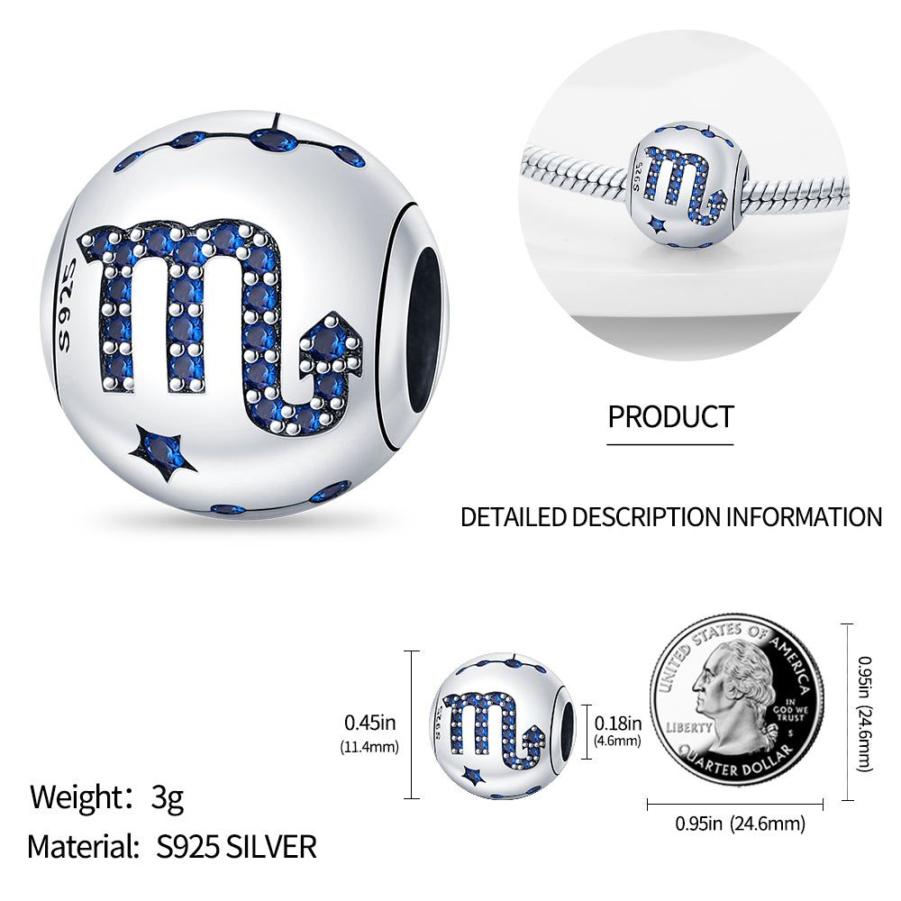 Astrological - Meléche - braselets -  Astrological beads S925 sterling silver bracelet