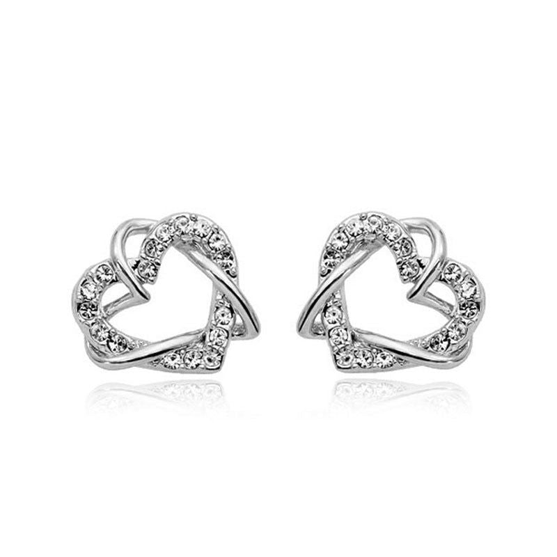 Athena - Meléche - earring -  Athena Zircon Earring Heart shape - 4.1 g | Meléche  Meléche