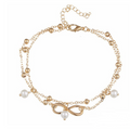 Beatrix anklet - Meléche - Anklet -  Beatrix infinity Pearl anklet - 22:27 cm | Meléche USA