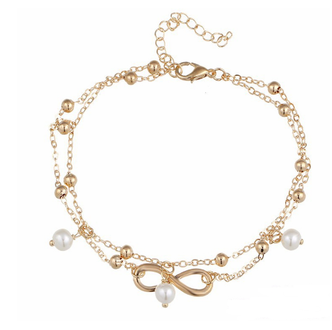 Beatrix anklet - Meléche -  #pandora #Van Cleef & Arpels #gold #silver #cartier #rolex #CHANEL #Swarovski #Tiffany #GUCCI #Bvlgari #bulgari #meleche #dior #sephora #armani #beauty #meléche #USA #UK #UAE #official #boss #summer #sale #40%off #guess #diamond #onyx #stone #pearl #2025 American #size meleche.com Apparel Accessories free shipping blue #topaz