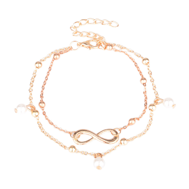 Beatrix anklet - Meléche -  #pandora #Van Cleef & Arpels #gold #silver #cartier #rolex #CHANEL #Swarovski #Tiffany #GUCCI #Bvlgari #bulgari #meleche #dior #sephora #armani #beauty #meléche #USA #UK #UAE #official #boss #summer #sale #40%off #guess #diamond #onyx #stone #pearl #2025 American #size meleche.com Apparel Accessories free shipping blue #topaz infinity anklet