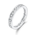 Belle - Meléche - ring -  Stunning Belle Silver Moissanite Ring - S925, Row Style, Zircon Stone