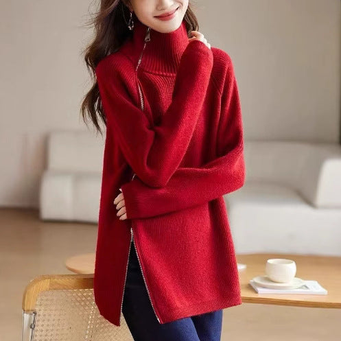 Person wearing a red sweater from Meleche or Meléche (short as (Mé))