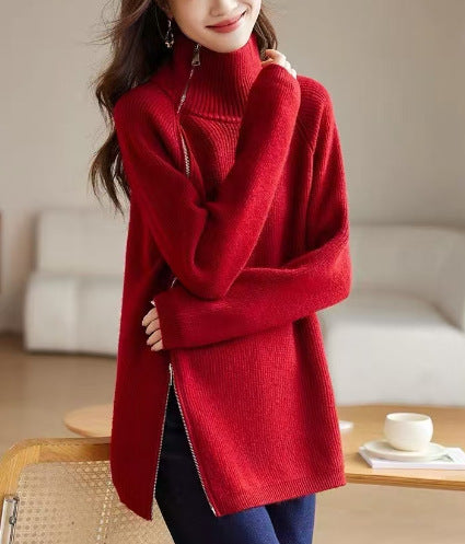 Person wearing a red sweater from Meleche or Meléche (short as (Mé))