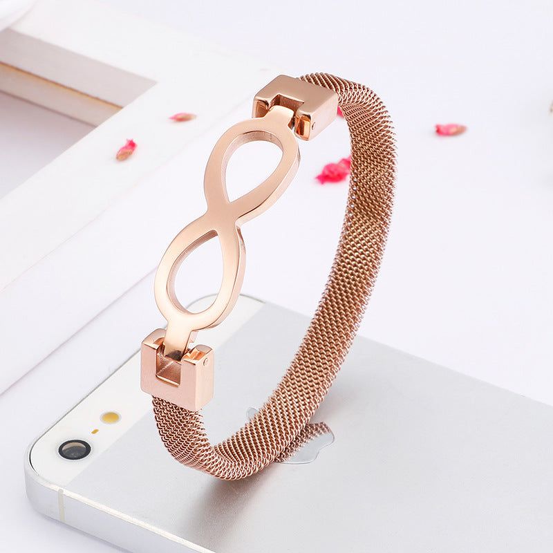 Calico - Meléche - bangles -  Calico Infinity Bracelet Soft titanium steel- 58mm -17.4 g | Meléche