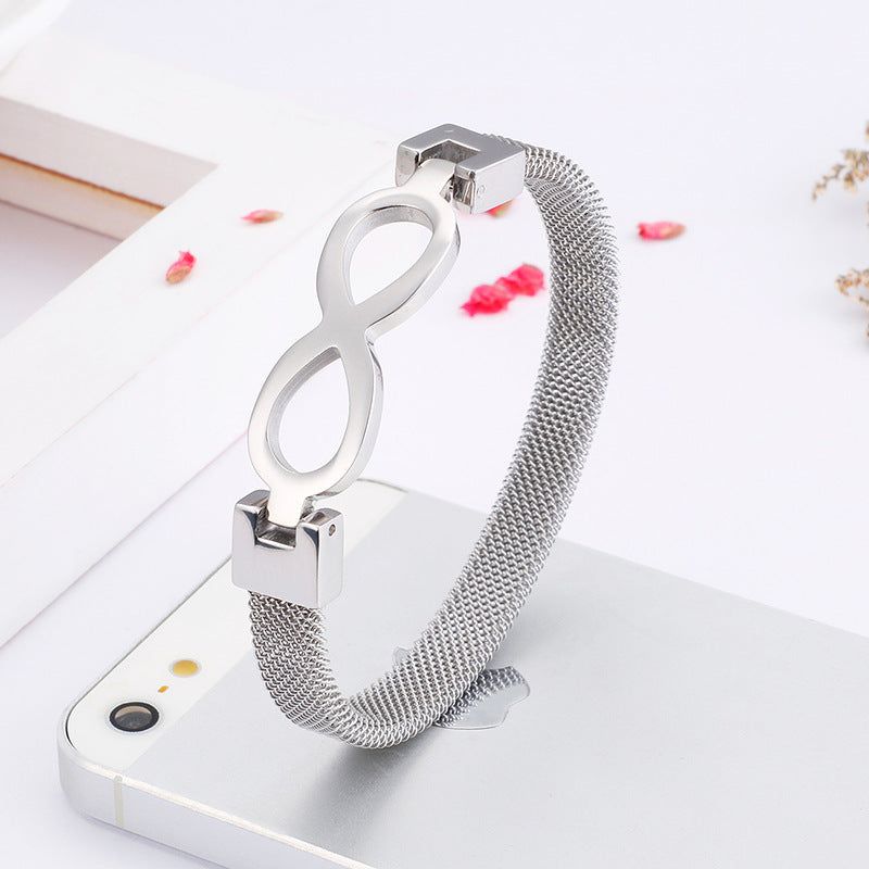 Calico - Meléche - bangles -  Calico Infinity Bracelet Soft titanium steel- 58mm -17.4 g | Meléche