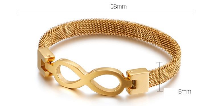 Calico - Meléche - bangles -  Calico Infinity Bracelet Soft titanium steel- 58mm -17.4 g | Meléche