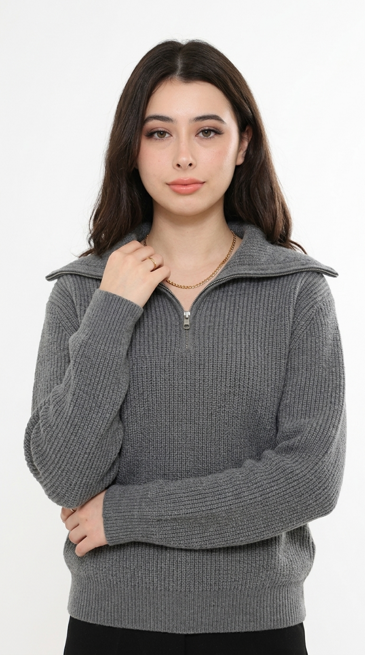 Casey Loose-Fit Zip Sweater