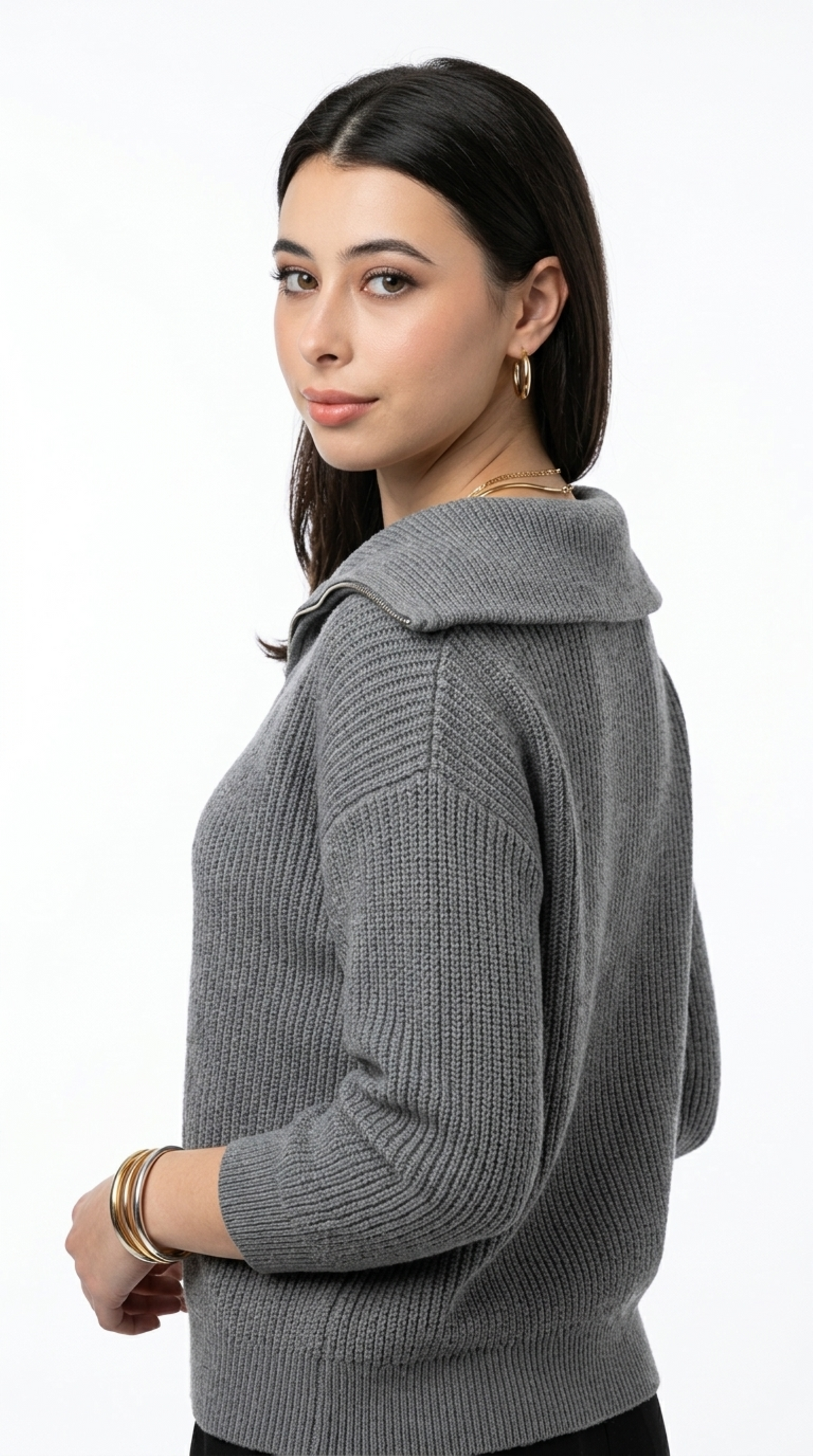 Casey Loose-Fit Zip Sweater