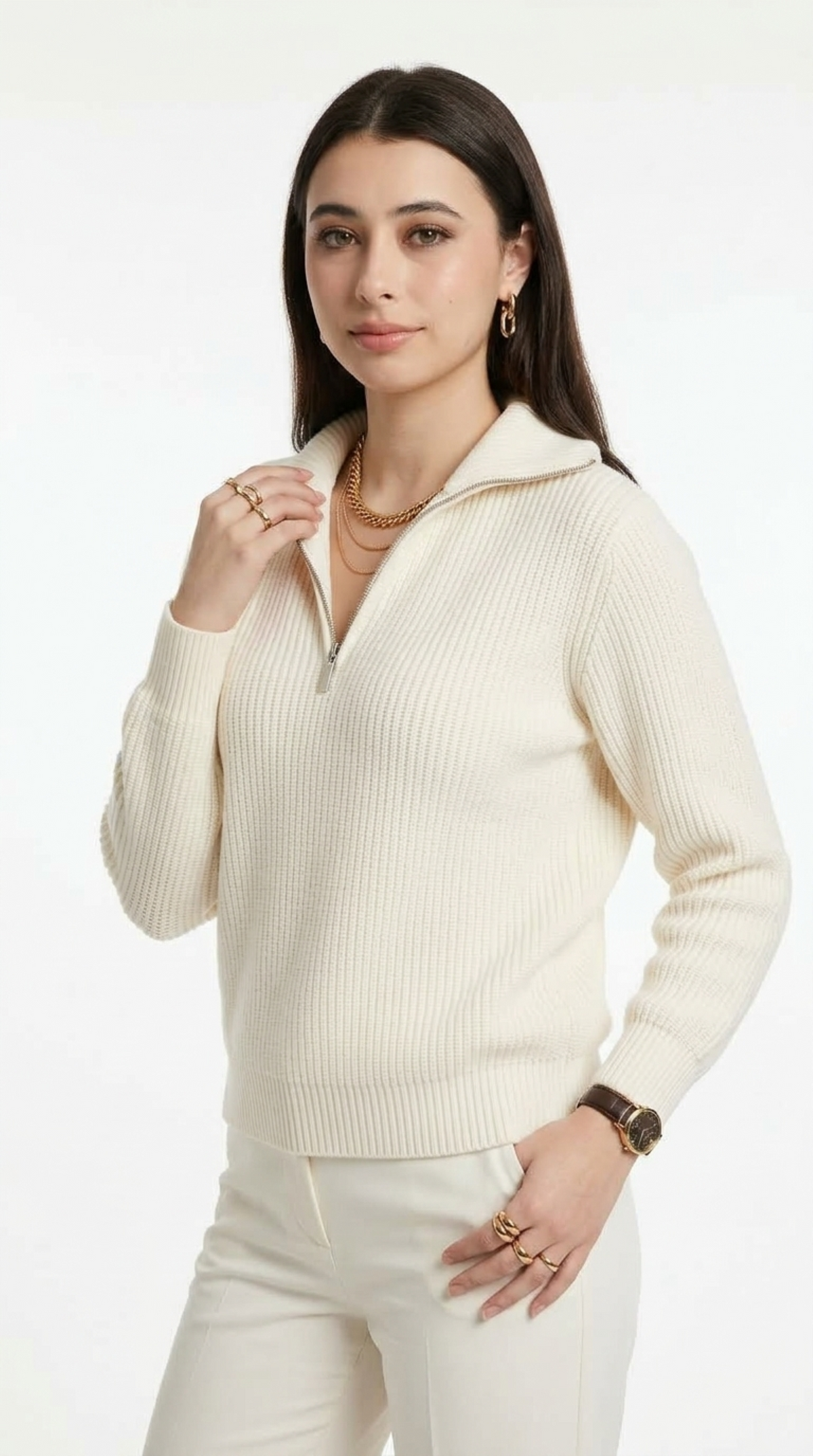 Casey Loose-Fit Zip Sweater