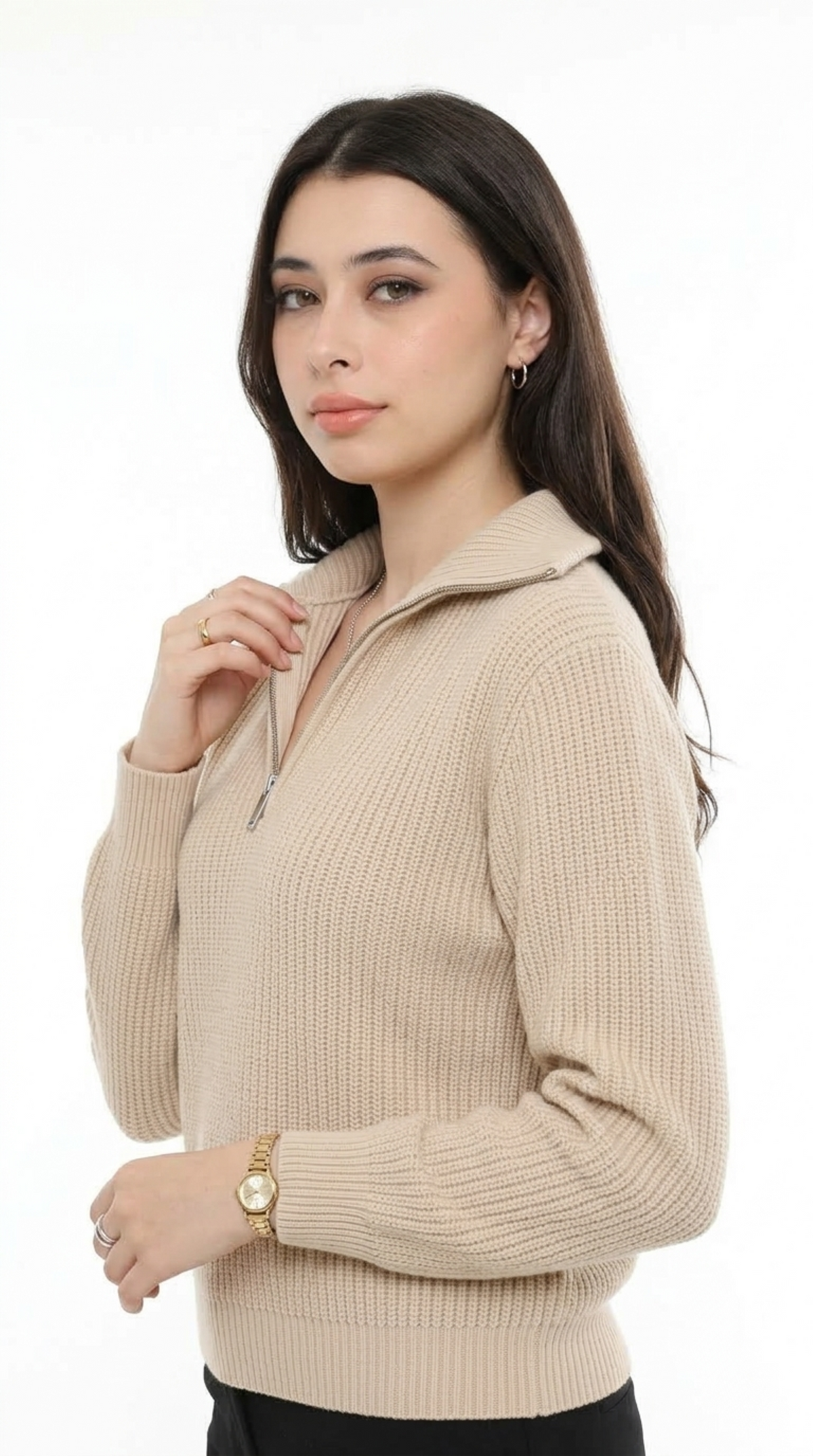 Casey Loose-Fit Zip Sweater
