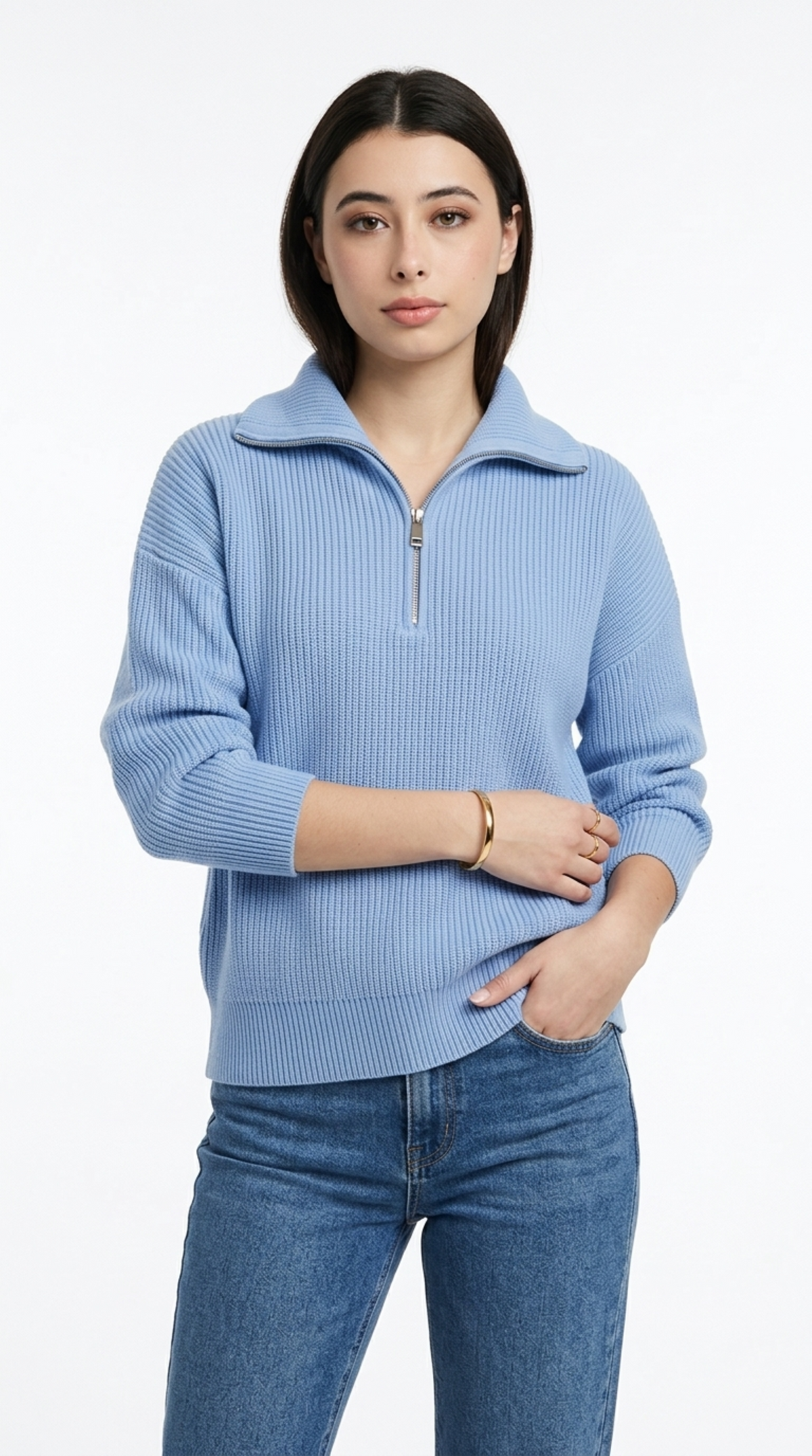 Casey Loose-Fit Zip Sweater