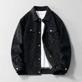 Cedric Black checkered jacket from Meleche or Meléche (short as (Mé)) on a light gray background