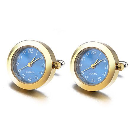 Clock Round Cufflinks - Meléche - Cufflinks -  Clock Round Cufflinks - Rich lifestyles | Meléche Jewelry Meléche