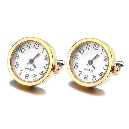 Clock Round Cufflinks - Meléche - Cufflinks -  Clock Round Cufflinks - Rich lifestyles | Meléche Jewelry Meléche