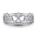Crown - Meléche - ring -  Crown Zircon Silver S925 Ring - 10.4 g | Meléche