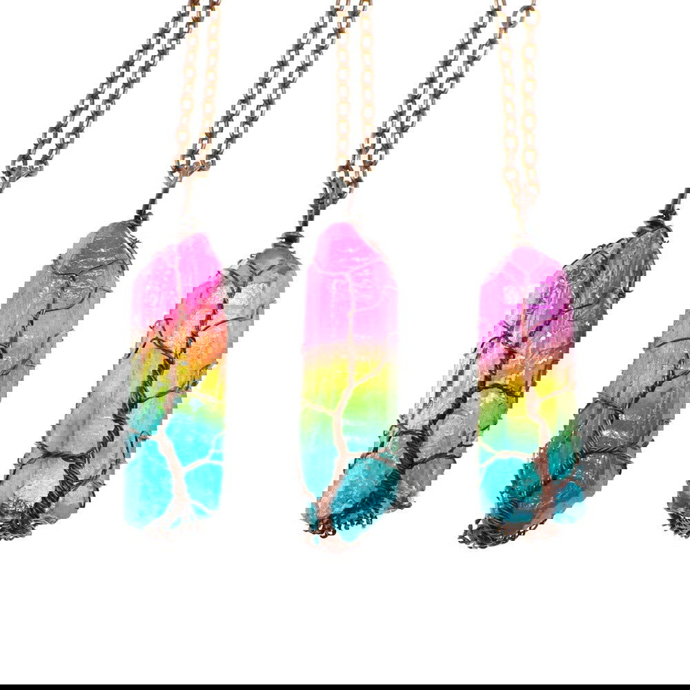 Crystal Pillar Tree Of Life Pendant - Meléche - Necklaces -  Tree Of Life Pendant | Meléche Meléche